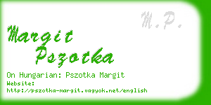 margit pszotka business card